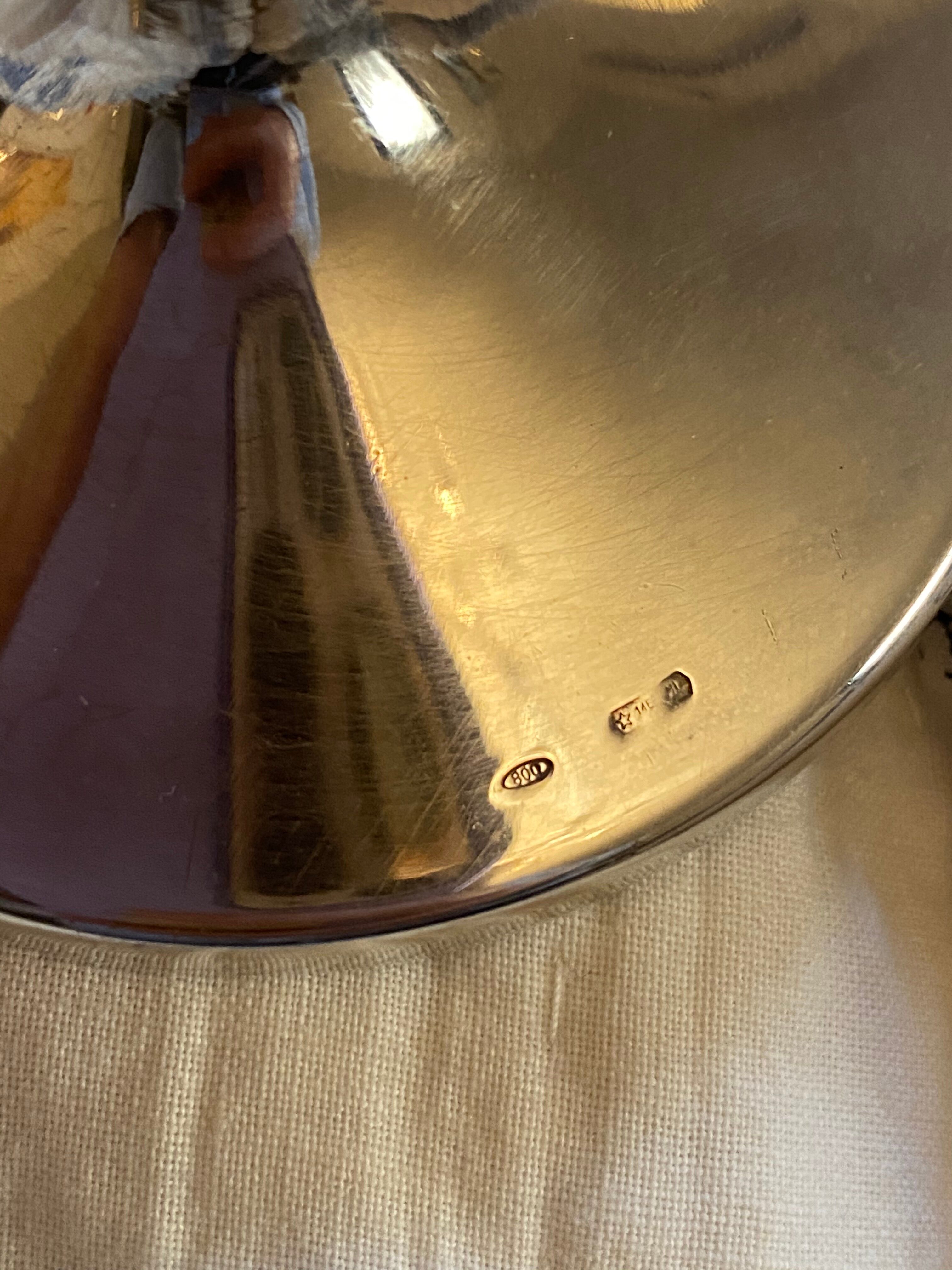 Silver champagne flute