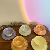Set of 5 vintage cups and saucers