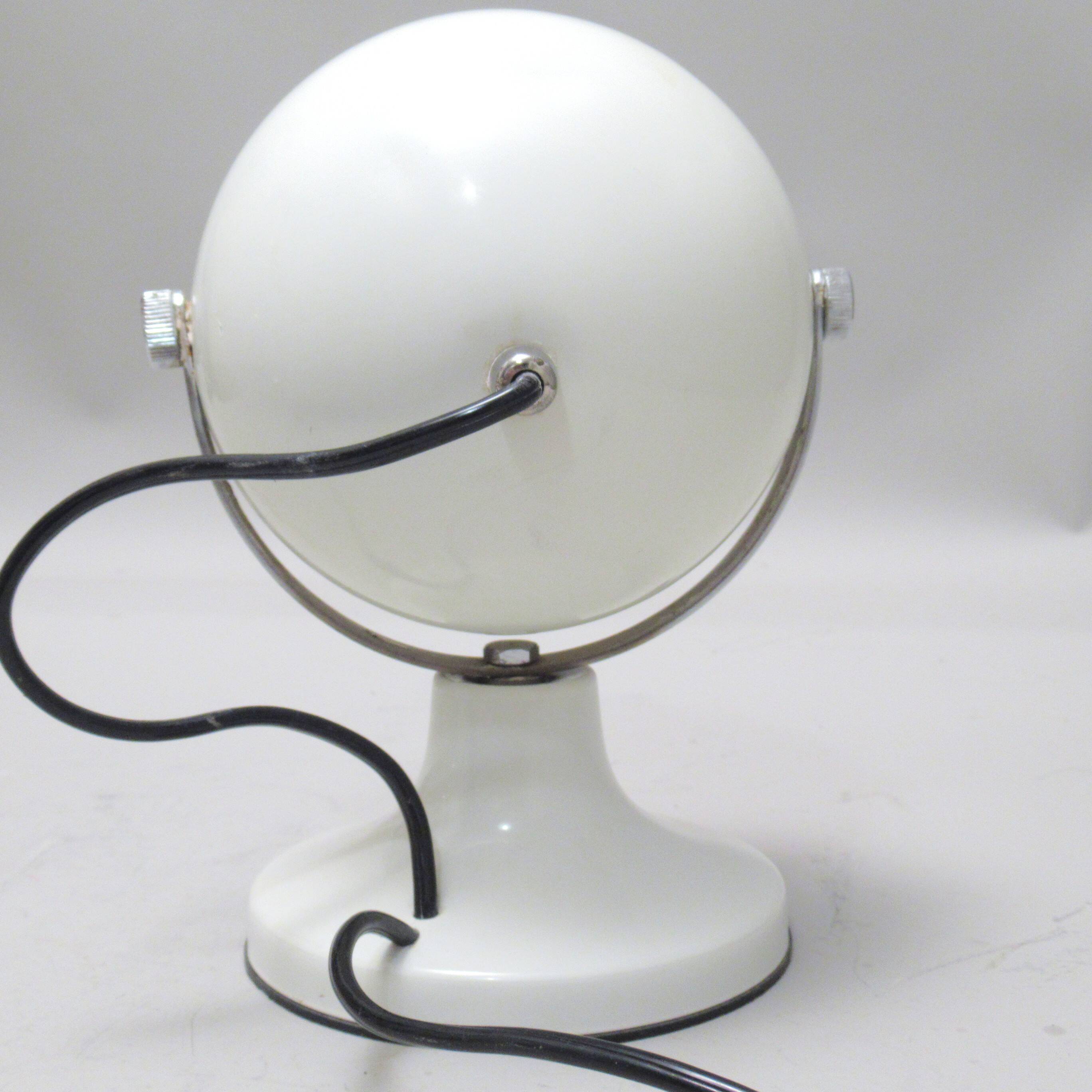 White globe lamp from the 1970s