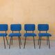 Series of 4 vintage chairs by André Simard for Airborne editions