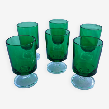 Lot 6 stemmed glasses