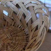 Large vintage woven wicker basket