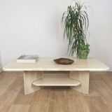 Travertine coffee table