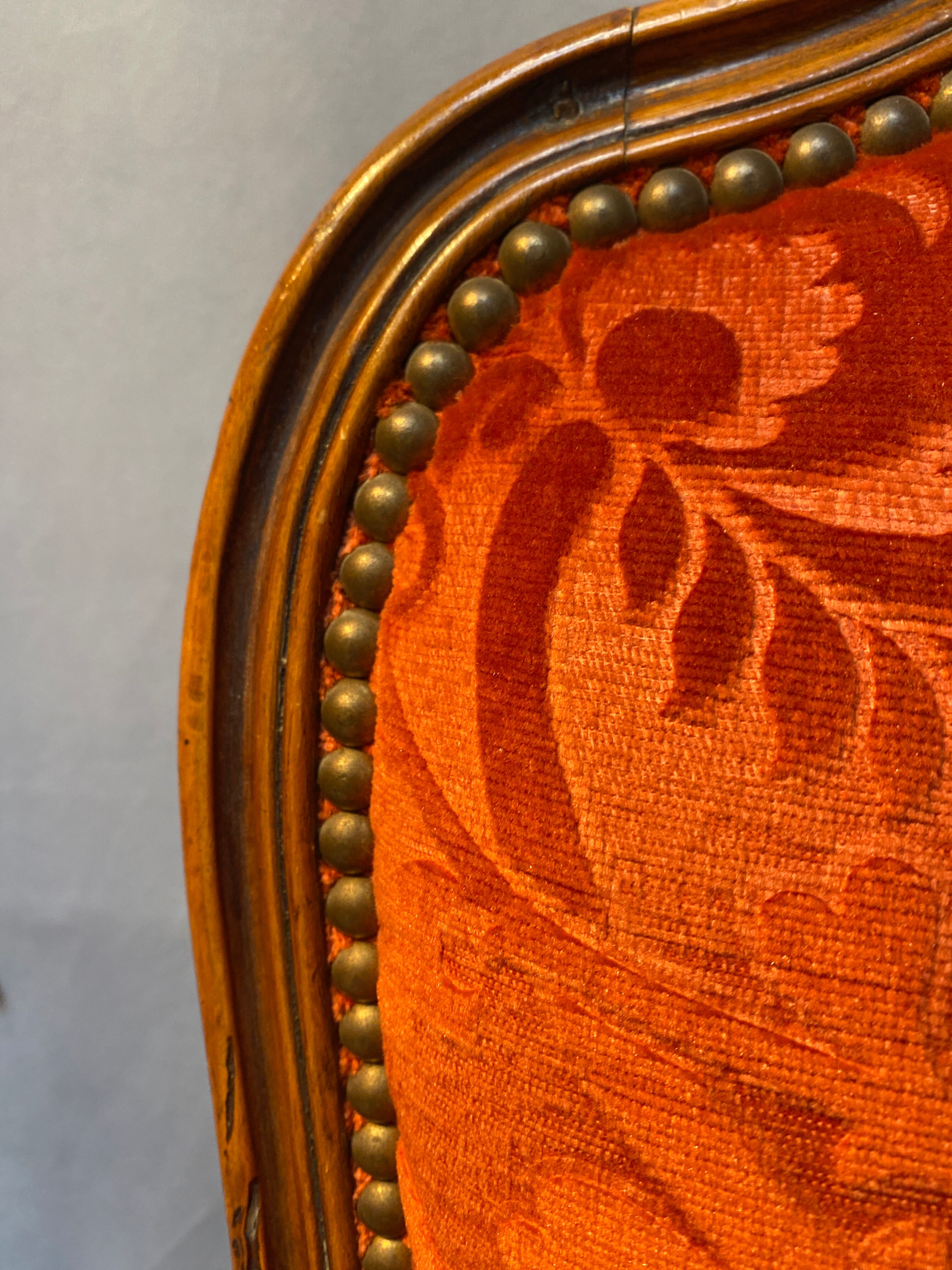 Walnut armchair louis XV