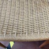 Suite Of 4 Scandinavian Teak And Rope Chairs By Svegards Markaryd