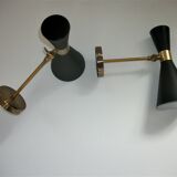 Paire d'appliques diabolo