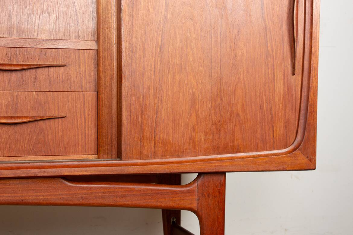 Sideboard, Danish teak Highboard, Ærthoj Jensen and Mølholm Herning 1960