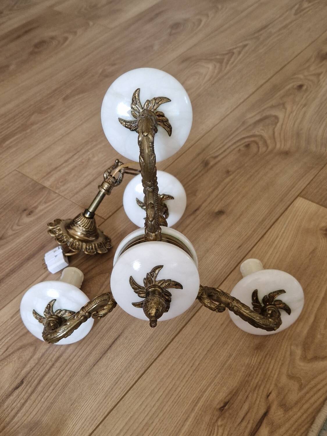 Louis XV style gilded bronze chandelier.