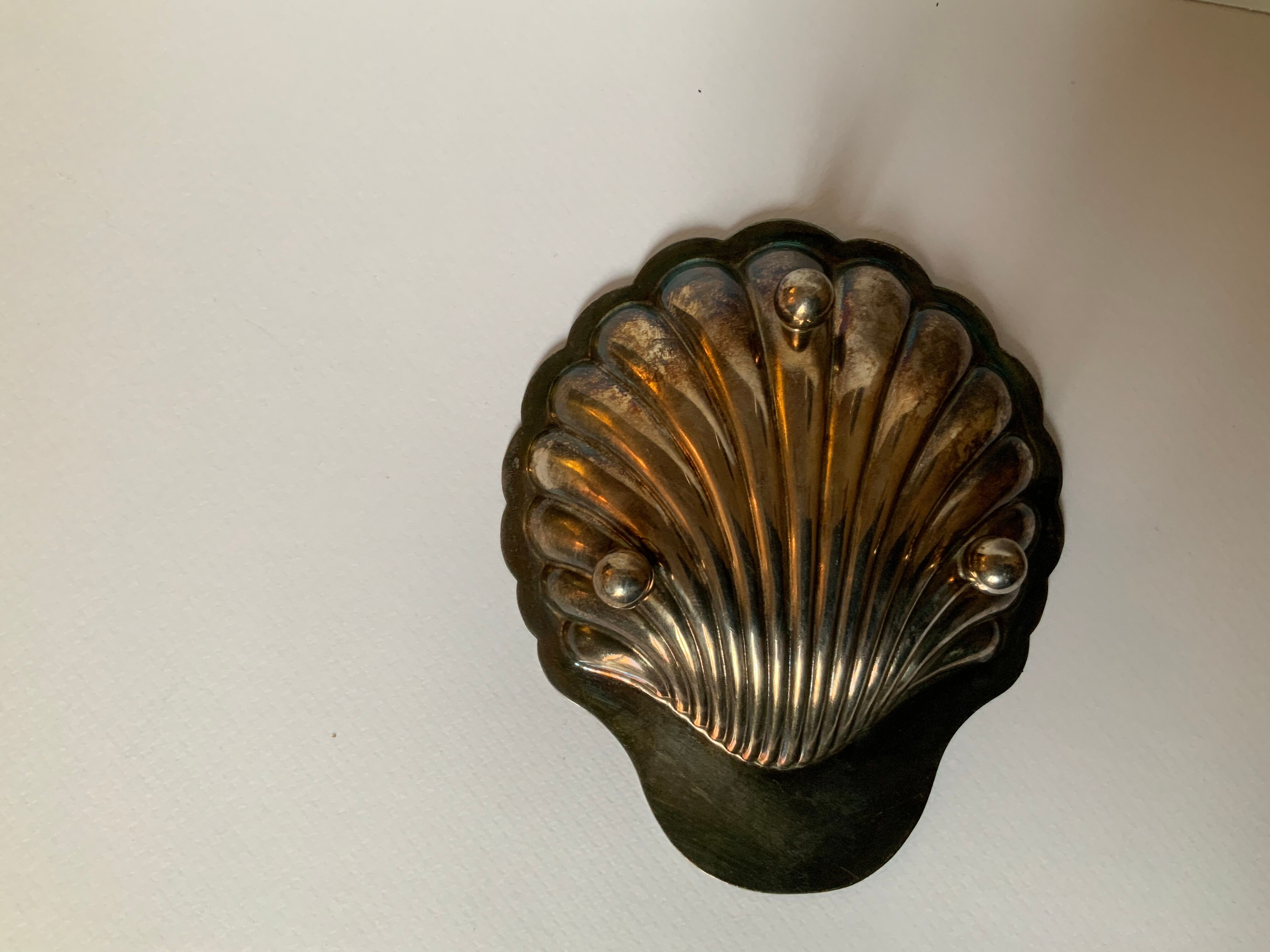 Silver metal and glass butter