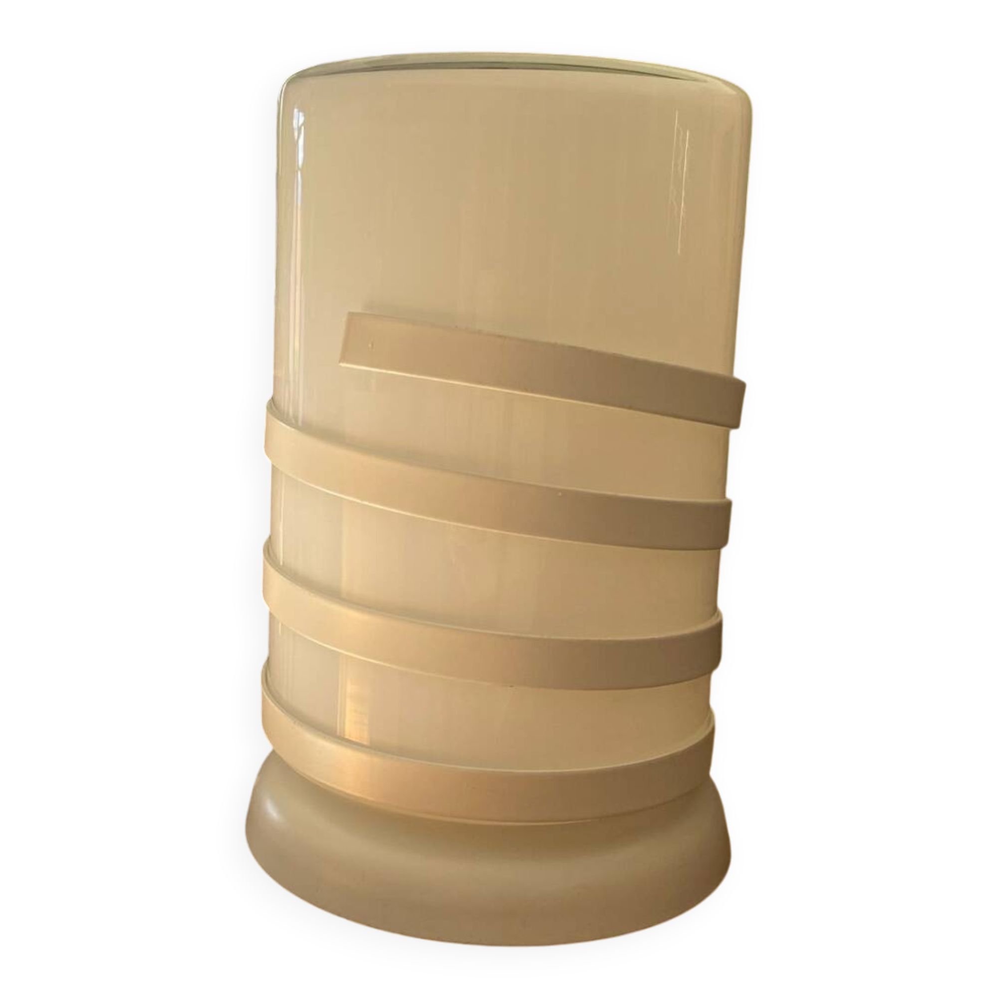 Vintage glass and metal lamp