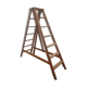 Double library ladder in solid fir 19th century
