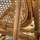XXL vintage rattan garden armchair or deck chair