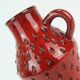 Italian mid century vase fratelli fanciullacci strawberry sgraffito decor 1960s 1970s