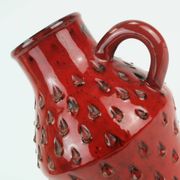 Italian mid century vase fratelli fanciullacci strawberry sgraffito decor 1960s 1970s