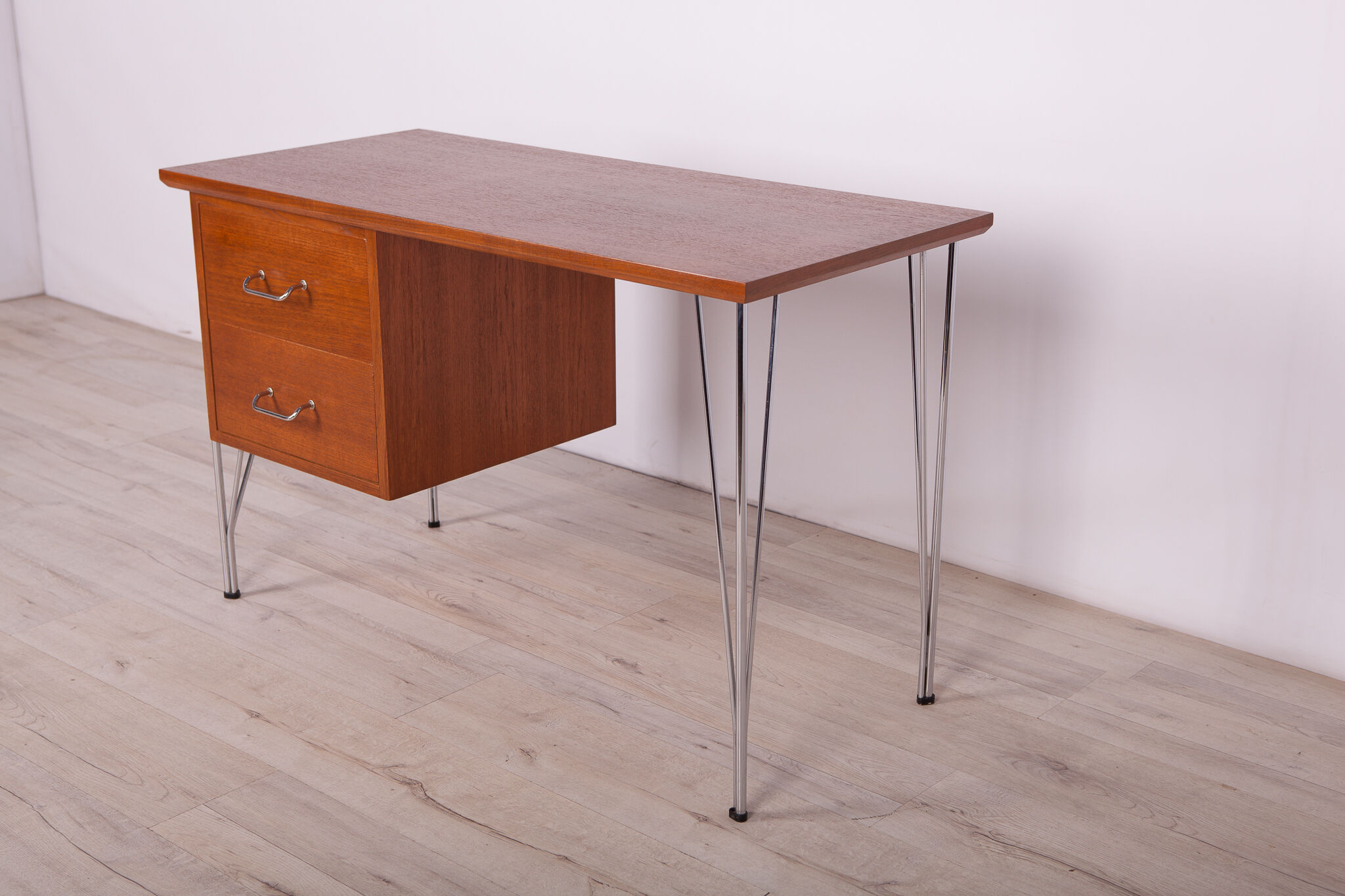 Mid-century danish teak & chrome desk, 1960s
