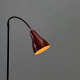 Belgian red lacquered floor lamp