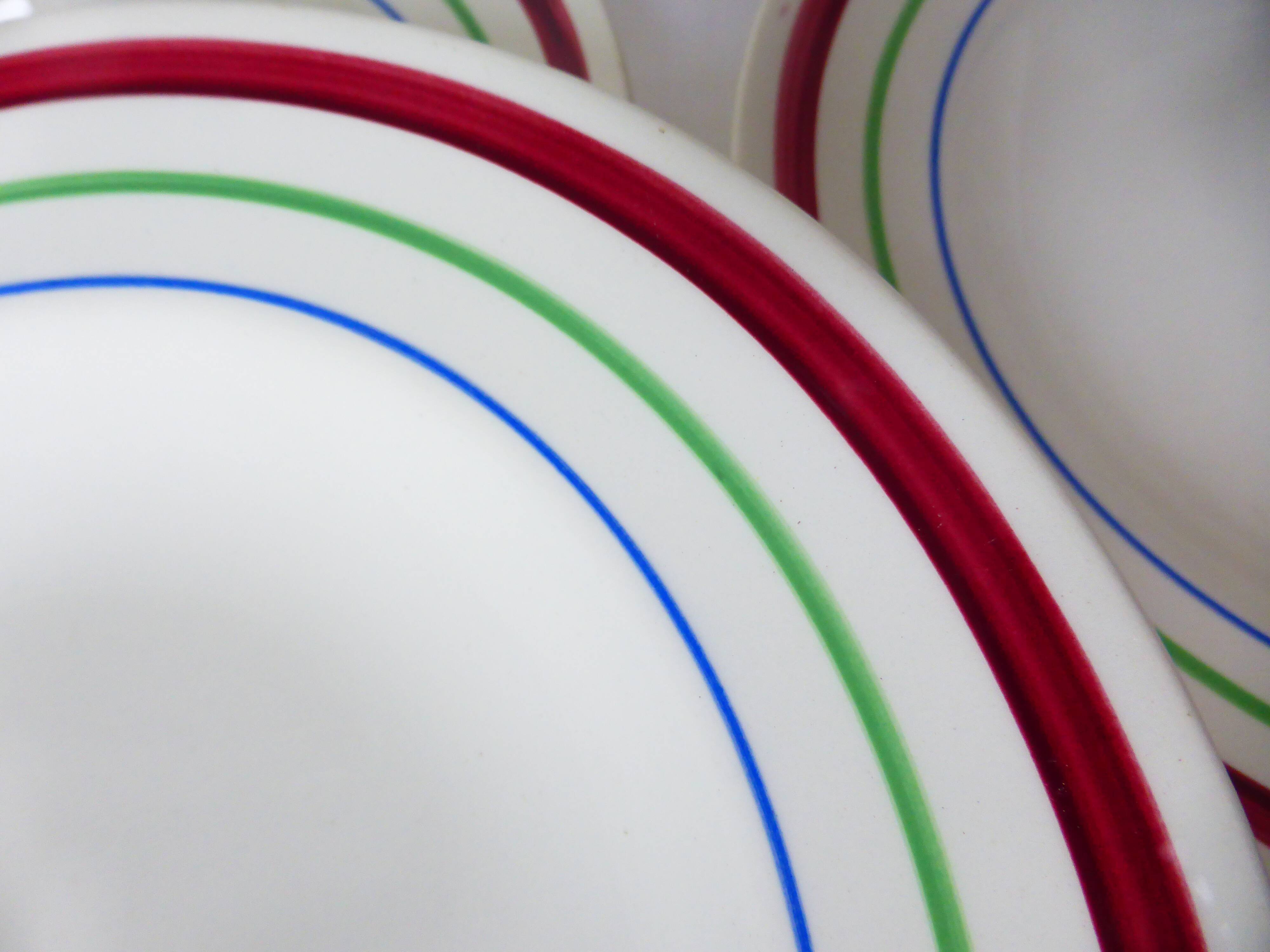 5 vintage porcelain soup plates