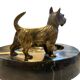 Vienna bronze tray with dog scottish terrier austria marble catchall