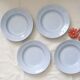 Set of 4 Moulin des Loups soup plates, vintage French, rustic