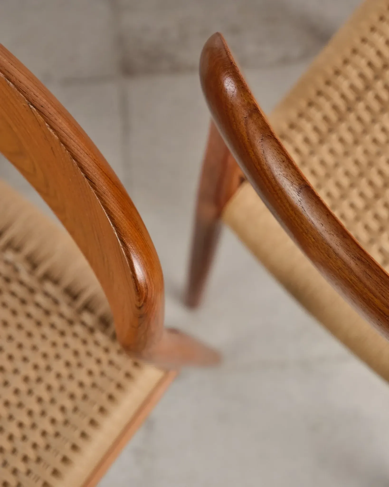 6 chairs model 75 in teak by Niels O. Møller, Denmark, 1950s