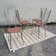 Set 4 chaises vintage scandinave chrome et simili
