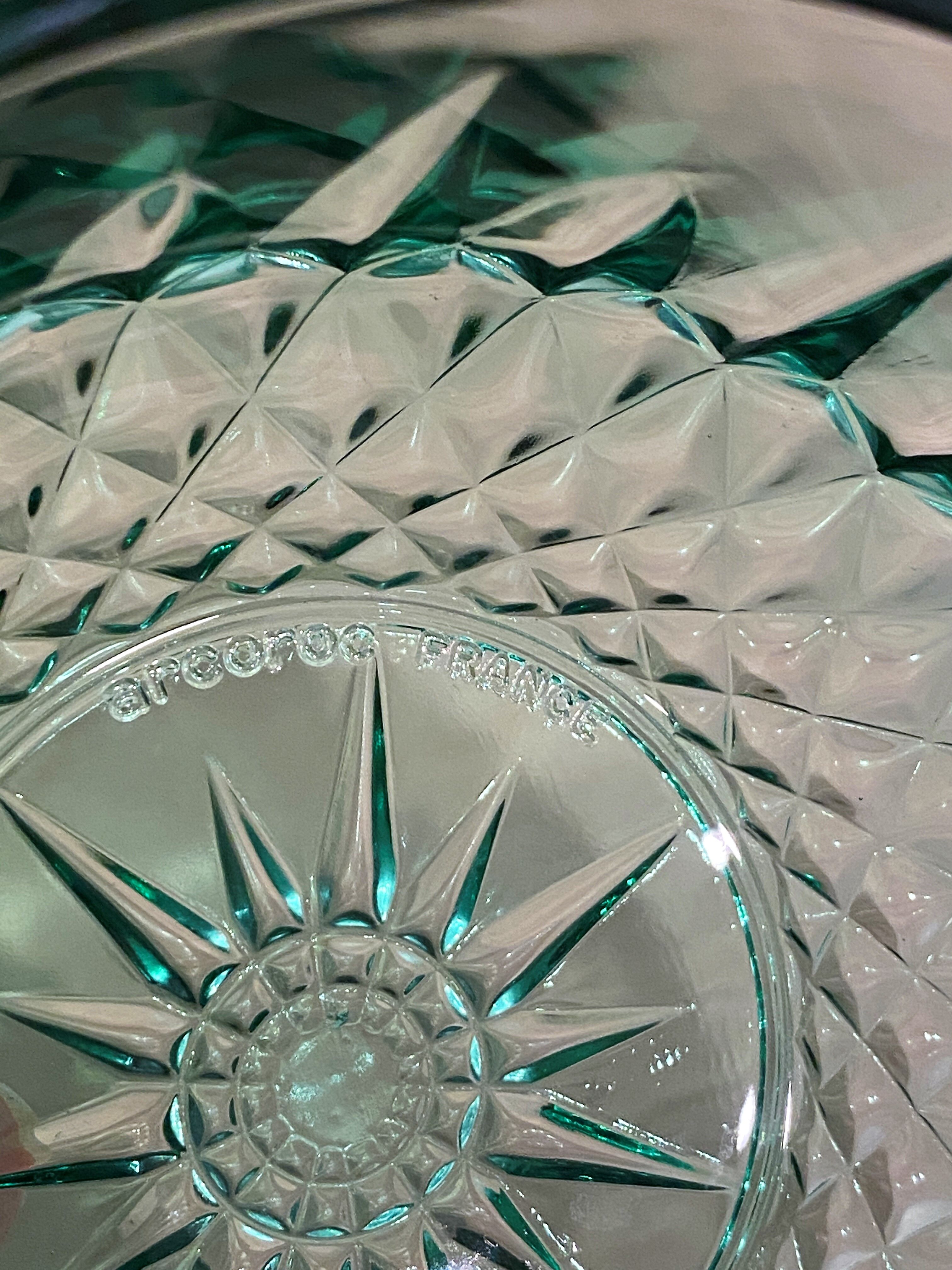 Arcoroc Green Dessert Service