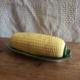Box butter dish corn cob in slip