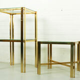 Pair of hollywood regency style side tables, 1970s