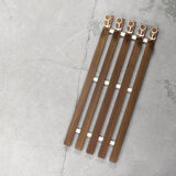 Vintage Mid-Century Scandinavian Modern Teak Wall Coat Rack, 1950s