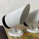 Pair of white metal wall spotlights