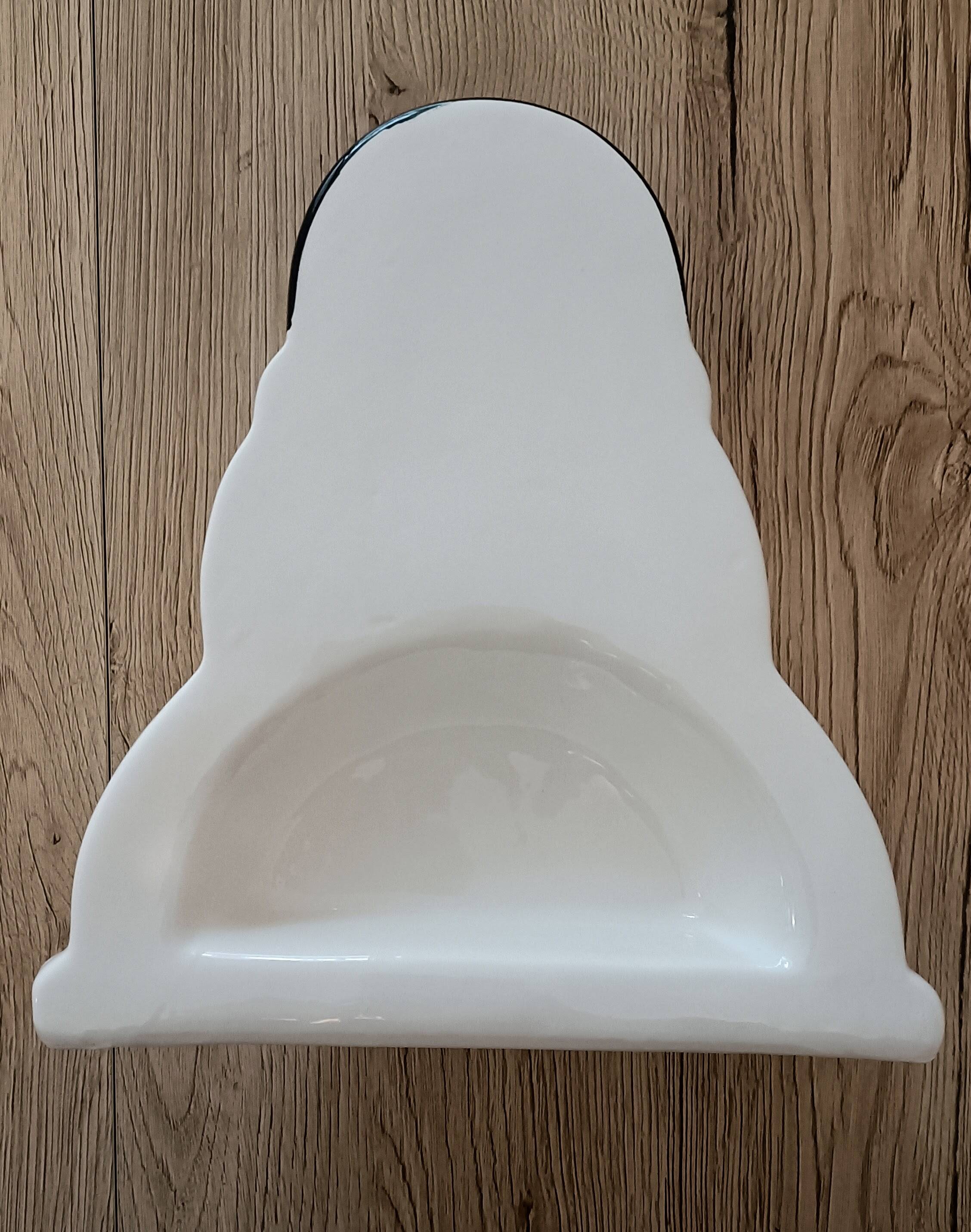 Présentoir à sucettes publicitaire buste pierrot gourmand en porcelaine