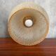 Ancienne Suspension Verre Givré Beige Années 70 Art Déco Vintage