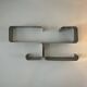 Pair of brushed aluminum shelves, 1970s