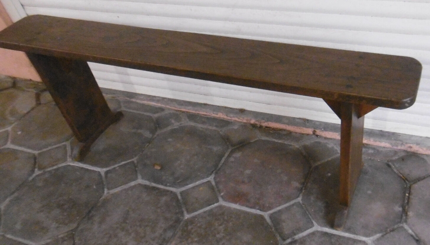 Chapel bench in chestnut wood