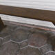 Chapel bench in chestnut wood