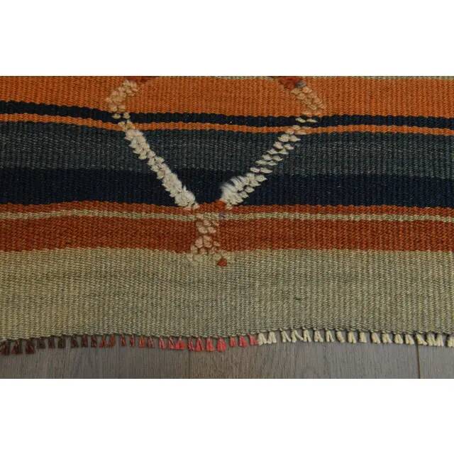 1970s Vintage Turkish Oushak Handmade  Colorful Runner Rug 84x275