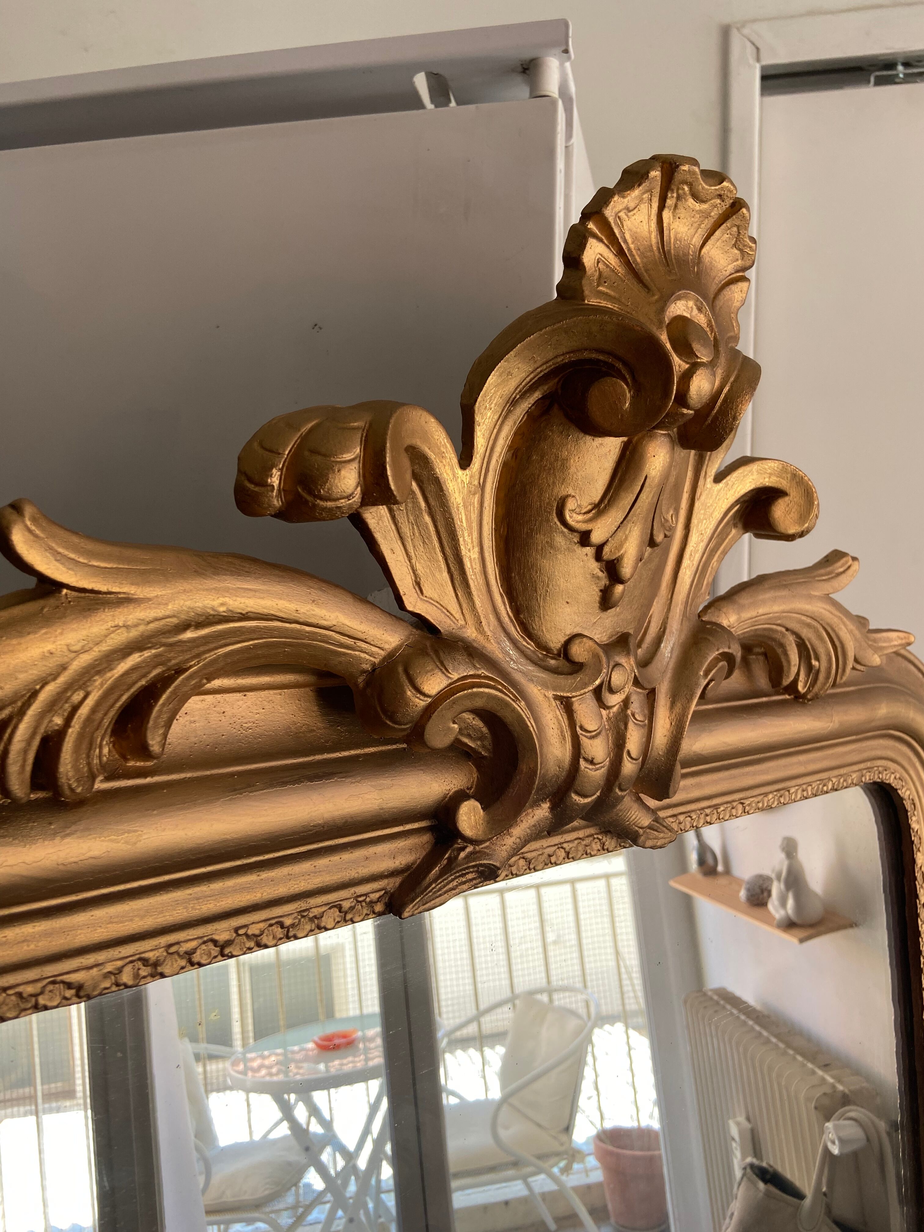 Nineteenth century pediment mirror