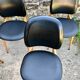Set of 6 pegasus chairs Baumann skaï black