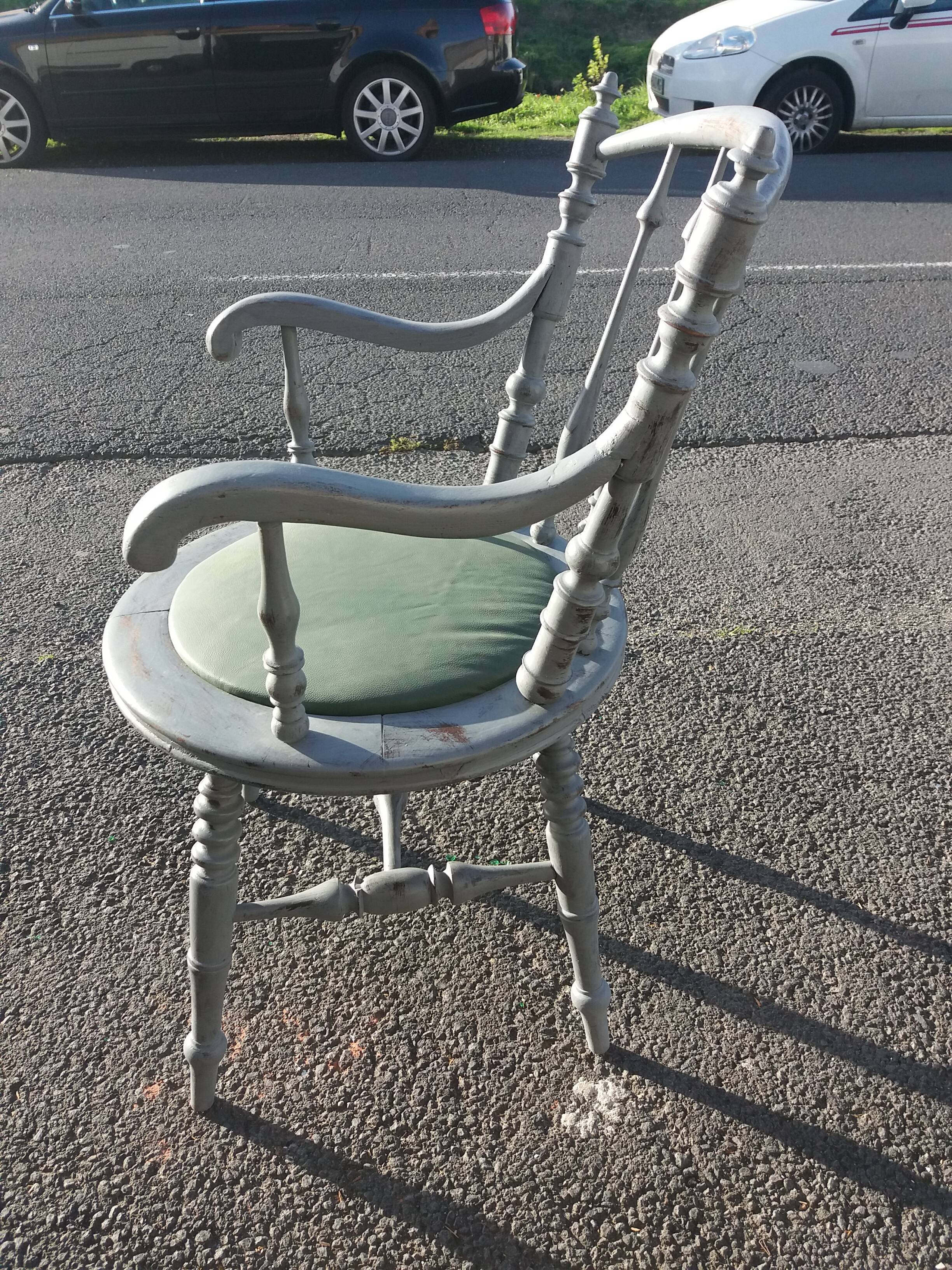 Walnut office chair, circa 1880, French origin