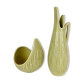 Bowl and Modern Mid-Century Ceramic Vase "Rialto" by Gunnar Nylund for Rörstrand