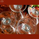 4 large water glasses or Evian ice cream cups