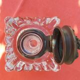 Old inkwell in molded glass