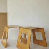 Pair of Benjamin stools tables by Lisa Norinder IKEA vintage 90s