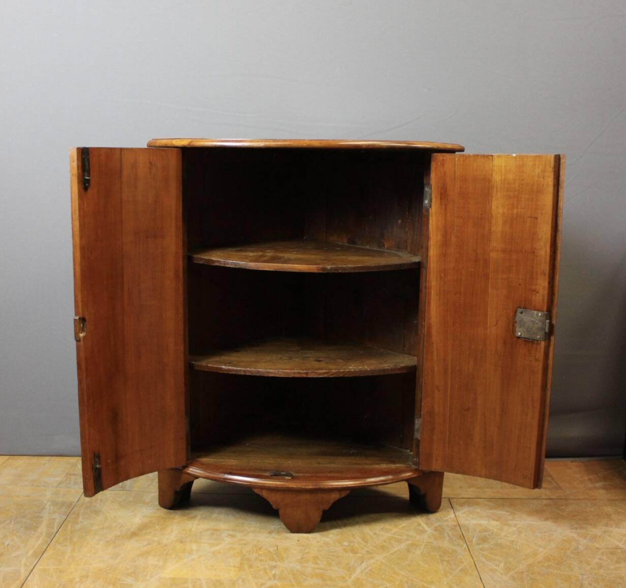 Louis XV corner cupboard with Maltese cross 18th century