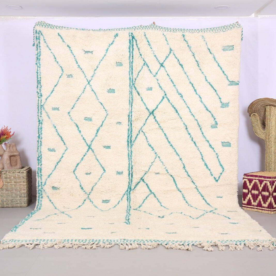 Handmade wool Berber rug 300X200 cm