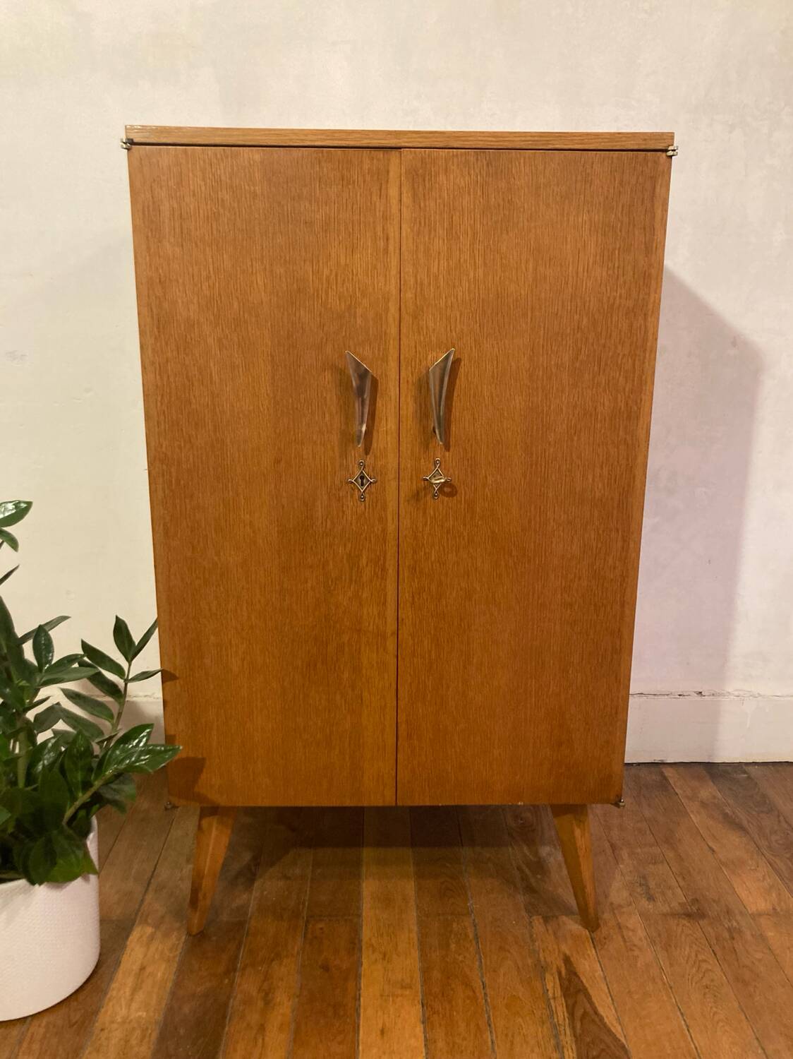 Vintage wardrobe with compass feet