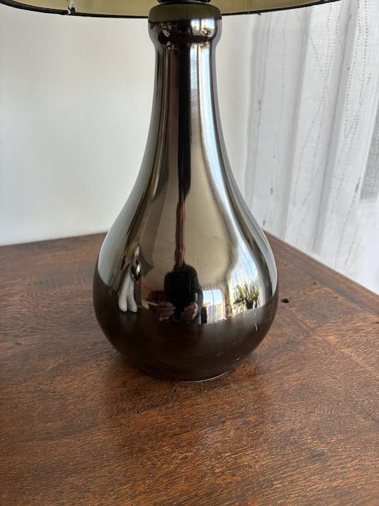 Black Touch Drop Lamp "Incidence" for tabletop use, touch-sensitive.
