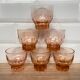 Set de 6 verres vintage Luminarc étoile rose