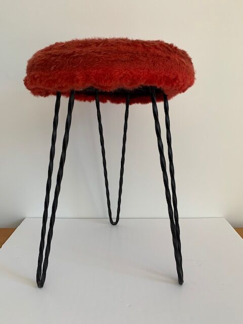 Vintage stool 3 feet twisted