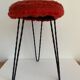 Tabouret vintage 3 pieds torsadés